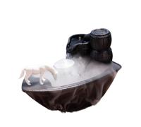 Fontana da tavolo Fontana da tavolo con acqua potabile a forma di cavallo bianco, in resina riciclata, piccola fontana, decorazione for la casa, tranquillità Decorazione per salotto