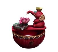 Fontana da tavolo Fontana da tavolo con scultura di elefante, sistema idrico for interni, ornamenti for il paesaggio con circolazione dell'acqua, decorazione da tavolo Per interni e desktop(Red)