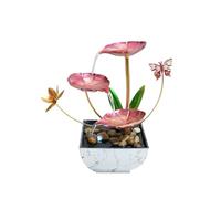Fontana da tavolo, Fontana d'acqua di loto rosa - Decorazione zen da tavolo for ufficio e soggiorno
