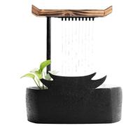 Fontana da tavolo per interni, con luce LED, per relax zen, cascata decorativa per ufficio e casa