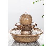 Fontana da Tavolo per La Casa in Stile Giapponese, Fontana A Cascata in Ceramica da Meditazione A 3 Strati Simile allo Zen, Decorazione della Casa per Interni, Beige