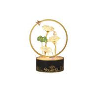 Fontana d'Acqua a Forma di Fiore di Loto in Vetro a più Livelli da Tavolo for Interni