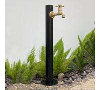 Fontana d'acqua autoportante per esterni con rubinetto in acciaio inossidabile e pistola a spruzzo rubinetto da giardino montato a terra per un'estetica paesaggistica migliorata