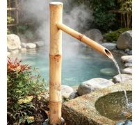 Fontana d'acqua imitazione bambù da 36 pollici - Decorazione Zen naturale for esterni e interni - Adatta for il giardino