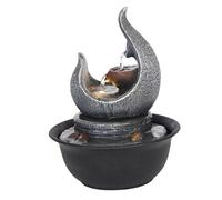 Fontana d'acqua per interni Cascata Meditazione Zen con luce a LED Fontane da