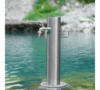 Fontana d'acqua verticale in acciaio inox per giardino, lavaggio auto e irrigazione delle piante, design elegante e durevole per la casa e il paesaggio