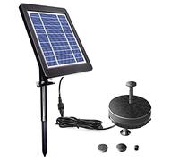 Fontana decorativa,HUIOP Pompa ad acqua solare per 6V 3.5W Pompa ad acqua sommergibile alimentata solare senza spazzola Batteria incorporata LED per stagno del giardino del patio
