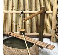 Fontana dell'acqua del bambù con pompa sommergibile per l'arredamento del giardino Zen, 70cm altezza del beccuccio regolabile e del kit del cucchiaio, creare una caratteristica tranquilla per la cadut