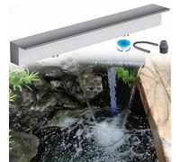 Fontana dello stagno della cascata dell'acciaio inossidabile, progettazione rettangolare elegante di Spillway per il patio, il cortile e il miglioramento del giardino