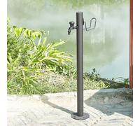 Fontana di acqua all'aperto dell'acciaio inossidabile con il rubinetto di rame, idrante indipendente del giardino per la decorazione del cortile e l'irrigazione