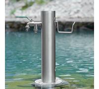 Fontana di acqua del giardino dell'acciaio inossidabile con il rubinetto d'ottone, idrante montato a pavimento durevole per l'irrigazione e la decorazione del cortile
