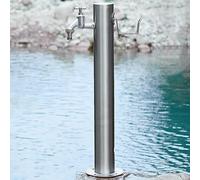 Fontana di acqua del giardino dell'acciaio inossidabile con il rubinetto d'ottone, idrante montato a pavimento durevole per l'irrigazione e la decorazione del cortile