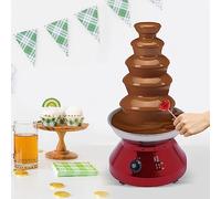 Fontana di cioccolato 230 W 5 livelli Fontana di cioccolato elettrica in acciaio inox 3000 ml 30-110 °C per buffet, feste, matrimoni e compleanni