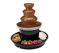 Fontana di cioccolato, 40 W, in acciaio inox, con barra a spirale girevole, per alimenti, 6 forchette, fonduta di cioccolato, 3 piani
