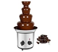 Fontana di Cioccolato a 4 Livelli in Acciaio Inossidabile, 220V 170W, Dimensioni 37x22x43 cm, con Spina Europea per Feste, Matrimoni ed Eventi Speciali