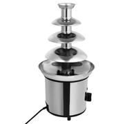 Fontana di cioccolato a 4 ripiani, con funzione di fusione, 170 W, per cioccolato, 1,8 l, in acciaio inox, per feste, matrimoni, caffè ed eventi