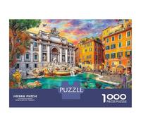 Fontana di Trevi_ Italia Puzzle 1000 Pezzi, Jigsaw Puzzle Difficili Per Adulti E Ragazzi Dai 14 Anni in Su, Home Giochi Puzzle 38x26cm/1000pcs