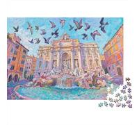 Fontana Di Trevi Puzzle 1000 Pezzi Per Adulti, Rome Decorazione Murale, Attività Antistress, Regalo Per Appassionati, Esperienza Familiare 1000pcs (75x50cm)