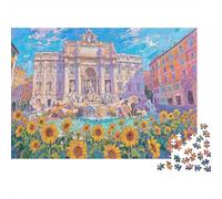 Fontana Di Trevi Puzzle 1000 Pezzi Per Appassionati, Rome Decorazione Personalizzata, Gioco Educativo 14+, Regalo Creativo Adulti 1000pcs (75x50cm)