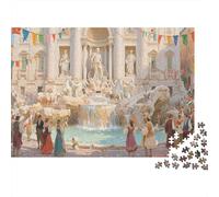 Fontana Di Trevi Puzzle 1000 Pezzi, Rome Regalo Educativo, Decorazione Famiglia, Gioco Familiare 1000pcs (75x50cm)