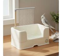 Fontana Doccia per Pappagalli Bordo Ampio e Confortevole Design Anti-Schizzo