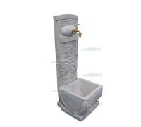 Fontana e Rubinetto da giardino a colonna barile cemento graniglia marmo pietra