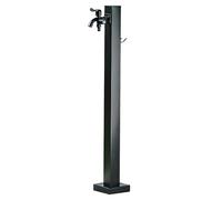 Fontana esterna In Acciaio Inox Rubinetto Da Giardino Doppia Uscita Rubinetto A Terra Montaggio A Terra Acqua Caratteristica 60cm 24 "Nero Giardino Spigot per Yard & Patio Decor