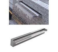 Fontana for Piscina, Canale di Scarico for la Decorazione della Piscina, Fontana a Cascata for laghetto da Giardino Esterno, Acciaio Inossidabile(80cm/31.4in)