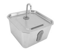 Fontana Gatti in Acciaio Inossidabile, Dispenser Automatico Ciotola Cani e Gatti 118 Once/3,5 Litri con Sensore e Base, Fontana Animali Domestici Silenziosa, Fontana per Gatti