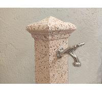 Fontana giardino esterno pietra e marmo, + rubinetto e piletta, h 100 cm