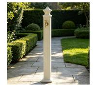 Fontana giardino vintage indipendente Colonna d'acqua con rubinetto ottone | Realizzato in lega di alluminio con prese d'acqua antigelo sul fondo e sui lati che lo rendono(Side Inlet-72cm(28.3in))