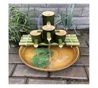 Fontana in bambù con Telaio A Goccia, Paesaggio con Acqua Corrente, bambù Naturale Fatto A Mano, Acquario, Piscina, Filtro per La Circolazione Dell'ossigeno per Bonsai, 95CM