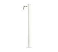 Giordanoshop Fontana da giardino Belfer 42/SR con rubinetto e vasca rotonda 11x15x h 86 cm Bianco