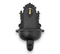 Fontana in ghisa antracite a parete per esterno 41x21xH78 cm