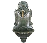 FONTANA IN GHISA LEONE ANTICHIZZATA CON RUBINETTO COLORE VERDE O GRIGIO