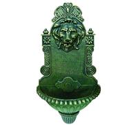 Tata Linda FONTANA IN GHISA LEONE ANTICHIZZATA CON RUBINETTO col. Verde