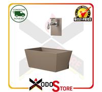 belfer Fontana a Parete da Giardino con Rubinetto e Vasca 42/PRQ Tortora