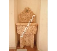 FONTANA LAVANDINO A MURO PARETE LAVANDINO PER ESTERNO DA GIARDINO CEMENTO 126 CM