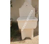 FONTANA LAVANDINO A MURO PARETE LAVANDINO PER ESTERNO DA GIARDINO CEMENTO 126 CM