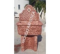 FONTANA LAVANDINO A MURO PARETE LAVANDINO PER ESTERNO DA GIARDINO CEMENTO 126 CM