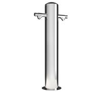 Fontana Lavapiedi da Giardino Doppio Rubinetto Temporizzato LAV-2P Finitura a Specchio