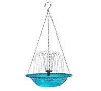 Fontana per con bolla solare, 2 in 1, decorativa, a energia solare, fontana d'acqua a cascata, per giardino, patio, balcone, bagno e alimentazione degli , osservazione e paesaggistica