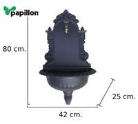 FONTANA PER ESTERNO MURALE MOD.TIROLO GHISA G.ANTRACITE-SENZA RUBINETTO-PAPILLON