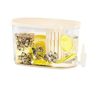 Fontana per frigorifero, contenitore per succhi, impermeabile da 4,5 l, con rubinetto e filtro, per cucina, casa, feste all'aperto, all'aperto