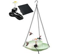 Fontana per il Bagno degli - Distributore d'Acqua per Uccellis a Cascata a Forma di Cuore d'Amore 23,5x25x50 cm, Bagno per Decorativo all'Aperto Design Durevole | Decorazione della fon