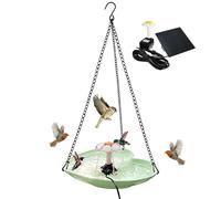 Fontana per il bagno degli - Forma Cuore Amore con Pompa Solare - Contenitore d'acqua per il bagno degli nel giardino | Recinzioni Balconi Terrazze Pilastri Patio e Giardino
