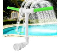 Fontana per piscina a doppio spruzzo, direzione e altezza della cascata regolabili, temperatura dell'acqua di raffreddamento 6-10 gradi per giardino, decorazione esterna (fluorescente)