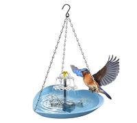Fontana per uccelli da esterno, alimentata a energia solare, a forma di | Fontana d'acqua per giardino, stagno, patio, esterno, pappagalli, pappagallini, ninfa