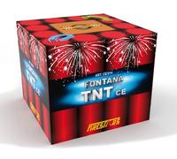 Fontana pirotecnica "TNT" Cm. 13x15 - Stelle rosse, crisantemi bianchi, cracklin