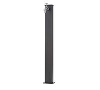 Fontana rettangolare light in metallo completa di impianto e rubinetto BEL-FER modello 42/RE, colore Antracite